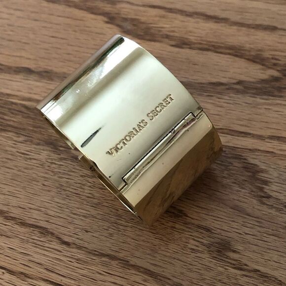 Victoria’s Secret | Pyramid Hinge Cuff Bracelet | Gold Tone - Picture 2 of 3